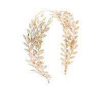 Crown Goddess Olive Leaf Metal Headbands Headdress Bride Tiara Wedding Accessories(E gold)