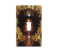 Crown Goddess Switch Cover Plate Brown Gold Meditation Wall Plates Winter Holiday Decoration Meditation Room Essentials Decorative Cover