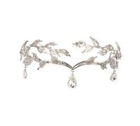 Crown Headpiece Fairy Crown Headpiece, Suitable for Weddings Teardrop-Shaped Imitation Diamond Leavesf