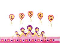 Folat - Birthday Crown Girl Age 1-5 Years - Multi Colors