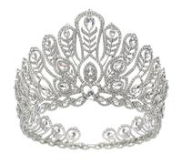 Crown,King Crown,Tiara,Crowns for Women,Princess Crown, Royal Queen Large Diadem Bridal Crown Pageant Miss Headdress Bride Wedding Dress Hair Jewelry Accessories(Gold Red)