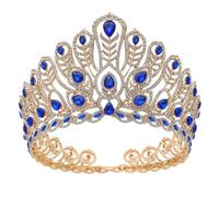 Crown,King Crown,Tiara,Crowns for Women,Princess Crown, Royal Queen Large Diadem Bridal Crown Pageant Miss Headdress Bride Wedding Dress Hair Jewelry Accessories(Gold Red)