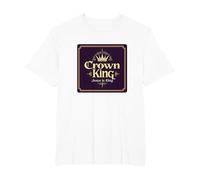 Crown King Jesus is King Regal Christian Faith T-Shirt, Men's Big and Tall, White, 5X Tall