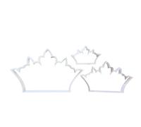 Crown King Queen Jewels Shape Cookie Cutter Dough Biscuit Pastry Fondant Sharp Gem Stencil Royal Tiara (Large)