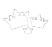 Crown King Royal Monarch Shape Cookie Cutter Dough Biscuit Pastry Fondant Sharp Stencil Queen Tiara Princess Jewel Gems (Medium)