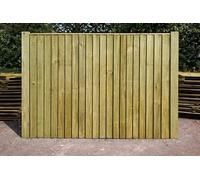 Crown & Kingdom Heavy Duty Feather Edge Fence Panels 6ft Wide - Pressure Treated Timber Closeboard Garden Fence Panels - Fits Concrete Posts (6Ft x 5FT)