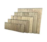 Crown & Kingdom Pressure Treated Feather Edge Fence Panel Pack of 5 | Heavy Duty Closeboard Timber Garden Panels | Durable & Secure (6 FT (L) X 6 FT (W))