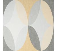 Crown Kirby Oval Geo Mustard Wallpaper M1641
