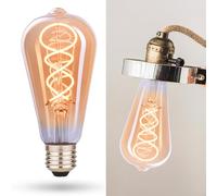 CROWN LED E27 LED vintage light bulb - warm white - energy efficient E class - equivalent to 38W incandescent bulb - durable - ideal for home, hotels, restaurants, shockproof - retro design 14.2x6.4cm