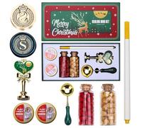 Crown Letters S Wax Seal Stamp Set, Atopbb European style Wax Seal Stamp Kit Gift Box Set, Vintage Personalized for Letter Cards Invitations (S)