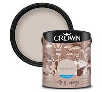 Crown Linen Blend - Mid Sheen Emulsion Paint - Wipeable, Scuff Resistant - Light Neutral Paint - Kitchen & Bathroom Paint - 2.5L