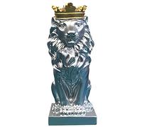 Crown Lion Statue The King Of Beasts Resin Animal Sculpture Nordic Style Home And Study Decoration Figurine Decorations Best Gift For The Man(Silver)