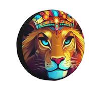 Crown Lion'S Head Spare Tire Cover Wheel Tire Covers,Waterproof Dust-Proof Tire Covers Protector Universal Fit For Trailer Rv Suv Truck Camper 17 Inch