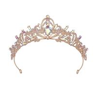 Crown Luxury Girls Crystal Bridal Wedding Tiara Crown Bride Queen Headbands Hair Jewelry Accessories Suitable for Wedding Tiara, Girl's Birthday Tiara,Ab Gold