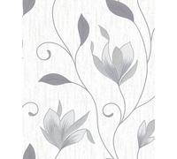 Crown M0852 Synergy Grey Floral Trails Wallpaper