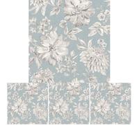 CROWN M1549 Lucia Blue Wallpaper (Pack of 4)