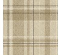 Crown M1868 Harris Check Luxury Textured Wallpaper, Natural