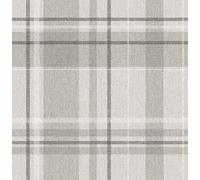 CROWN M1871 Harris Check Luxury Textured Wallpaper, Soft Grey