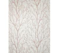 Crown M1874 Lynford Trees Mid Weight Vinyl Wallpaper, Blush