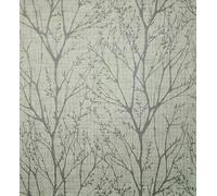 Crown M1876 Lynford Trees Mid Weight Vinyl Wallpaper, Green