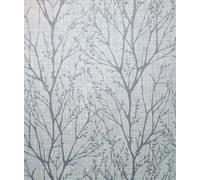 Crown M1877 Lynford Trees Mid Weight Vinyl Wallpaper, Blue