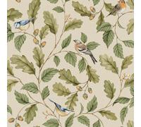 Crown M1882 Oakleigh Trail Luxury Fabric Textured Wallpaper, Natural