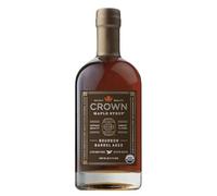 Crown Maple Bourbon Barrel Aged Maple Syrup, organic maple syrup from the Hudson Valley, USA, aged in bourbon barrels, with notes of oak, butter, and vanilla, ideal for coffee, desserts and baking