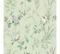 CROWN Mariko Mint/Plum Paper Wallpaper