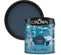 Crown Walls and Ceilings Matt Emulsion Paint, Midnight Navy 2.5L