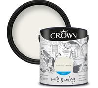 Crown Walls & Ceilings Matt Emulsion Paint Canvas White - 2.5L