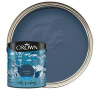 Crown Walls and Ceilings Matt Emulsion Paint, Midnight Navy 2.5L