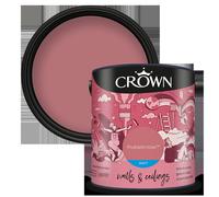 Crown Walls and Ceilings Matt Emulsion Paint, Rhubarb Rose 2.5L