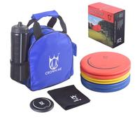 CROWN ME Disc Golf Set, Disc Golf Starter Set,Includes 1pc Bag with Water Bottle Pocket and Accessory Pocket, 2pcs Drivers, 2pcs Mid-Ranges, 2pcs Putters, 1pc Mini Disc Marker and 1pc Towel