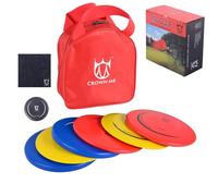 CROWN ME PDGA Approved Disc Golf Set with 6 Discs and Starter Disc Golf Red Bag - Fairway Driver, Mid-Range, Putter Disc