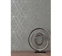 Crown Miya Geo Wallpaper Metallic