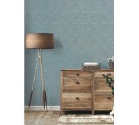 Crown Miya Geo Wallpaper Metallic