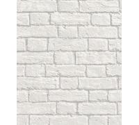 Coloroll Glitter Brick White Wallpaper M1038 - Faux Wall Glitter Morta
