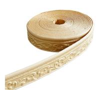 Crown Molding Peel and Stick, Length 10m Width 3 Inch Mirror Frame Border, Self-Adhesive Flexible 3D Decorative Line for Mirror Wall Edge, Golden Frame Border