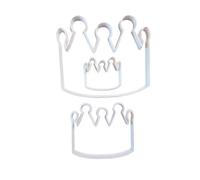 Crown Monarch Jewel King Shape Cookie Cutter Dough Biscuit Pastry Fondant Sharp Queen Royal Gem Jewels Tiara Hat (Large)