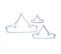 Crown Monarch King Queen Shape Cookie Cutter Dough Biscuit Pastry Fondant Sharp Stencil Tiara Headwear Clothing Jewels (Large)
