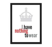 Crown Nothing To Wear Large Framed Art Print Poster Wall Decor 18x24 inch
