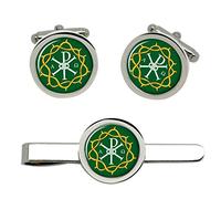 Crown of Thorns Christian Cufflinks and Tie Clip Set