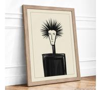 Crown of Thorns Expressionism Framed Wall Art Print A1 (84.1×59.4cm) Oak, Wall Decor for Living Room, Bedroom, Office & Home, Ready to Hang, Art Gift