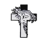 Crown of Thorns Holy Cross Jesus Christ Crucifixion Crucifix Christian Catholic God 1.3" Enamel Pin Badge