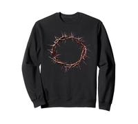Crown of Thorns Jesus Christ Cross God Bible Faith Church Sweatshirt