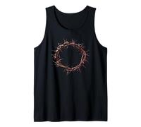 Crown of Thorns Jesus Christ Cross God Bible Faith Church Tank Top