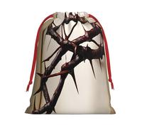 Crown of thorns -Print Soft Drawstring Gifts Bags Pouches For Wedding Favors & Party Events, Bulk Storage (Multi-Use) L Size