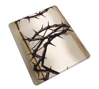 Crown of Thorns Stitched Edge Mouse Pad - 3mm Rubber Base Desk Mat for Office Work Gaming, Non-Slip Keyboard Pad, Vertical Rectangle