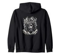 Crown Of Thorns Suffering Jesus Christian Faith Zip Hoodie