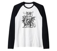Crown of Three Asmodeus Raglan Baseball Tee